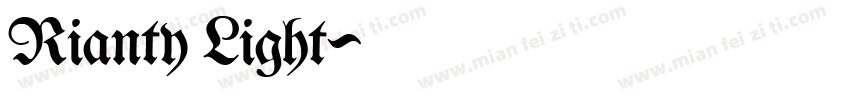 Rianty Light字体转换